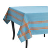 French Home Linen 60" x 84" Boulevard Tablecloth – Denim and Terracotta